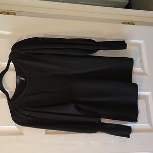 Women's darling bell sleeves black sweater